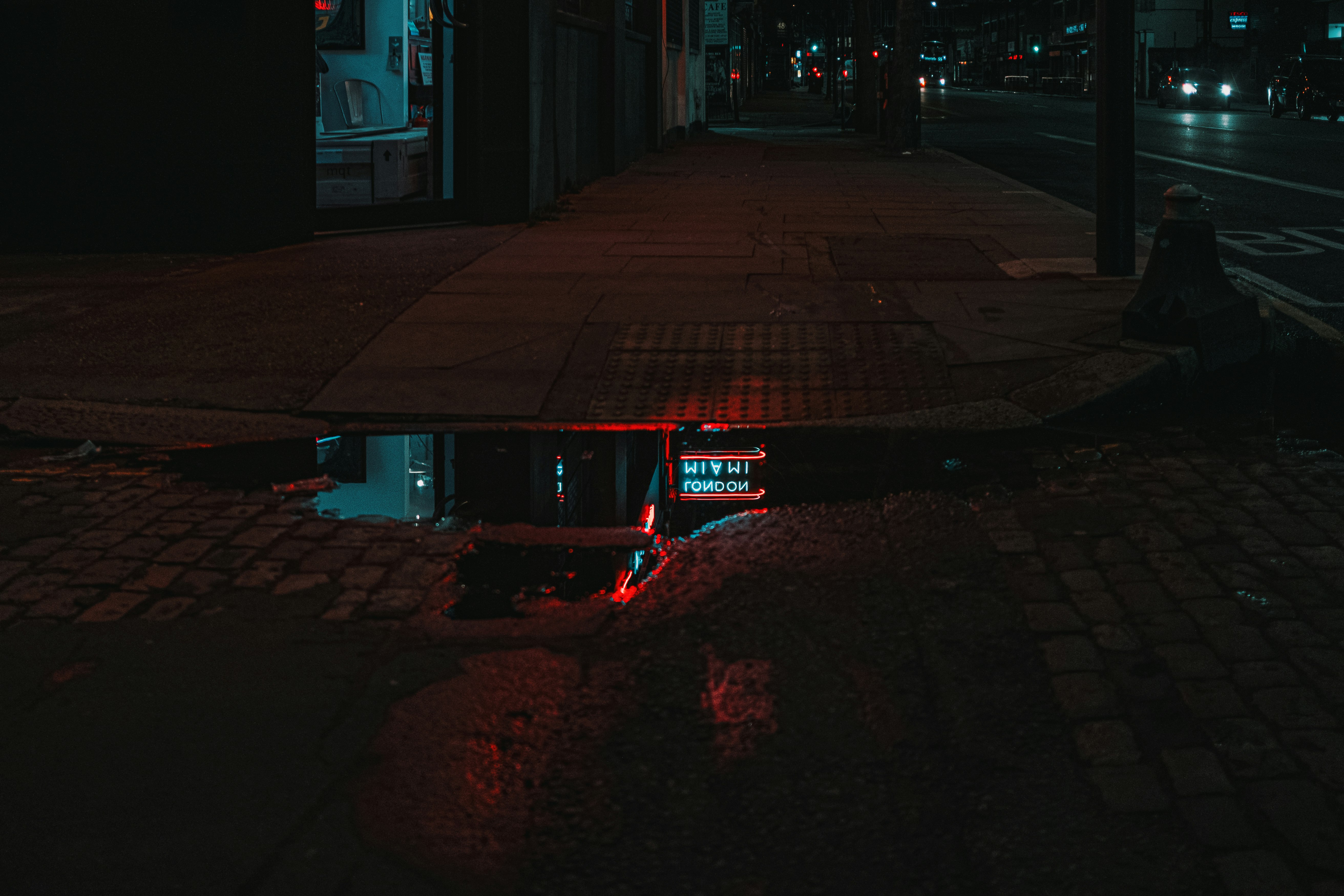 red and white led signage